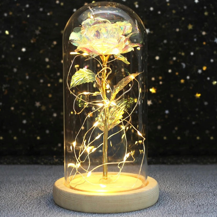 Enchanted Galaxy Rose in a Glass Dome – The One Roses