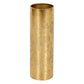 Gold Metal Cylinder Vase, 11"