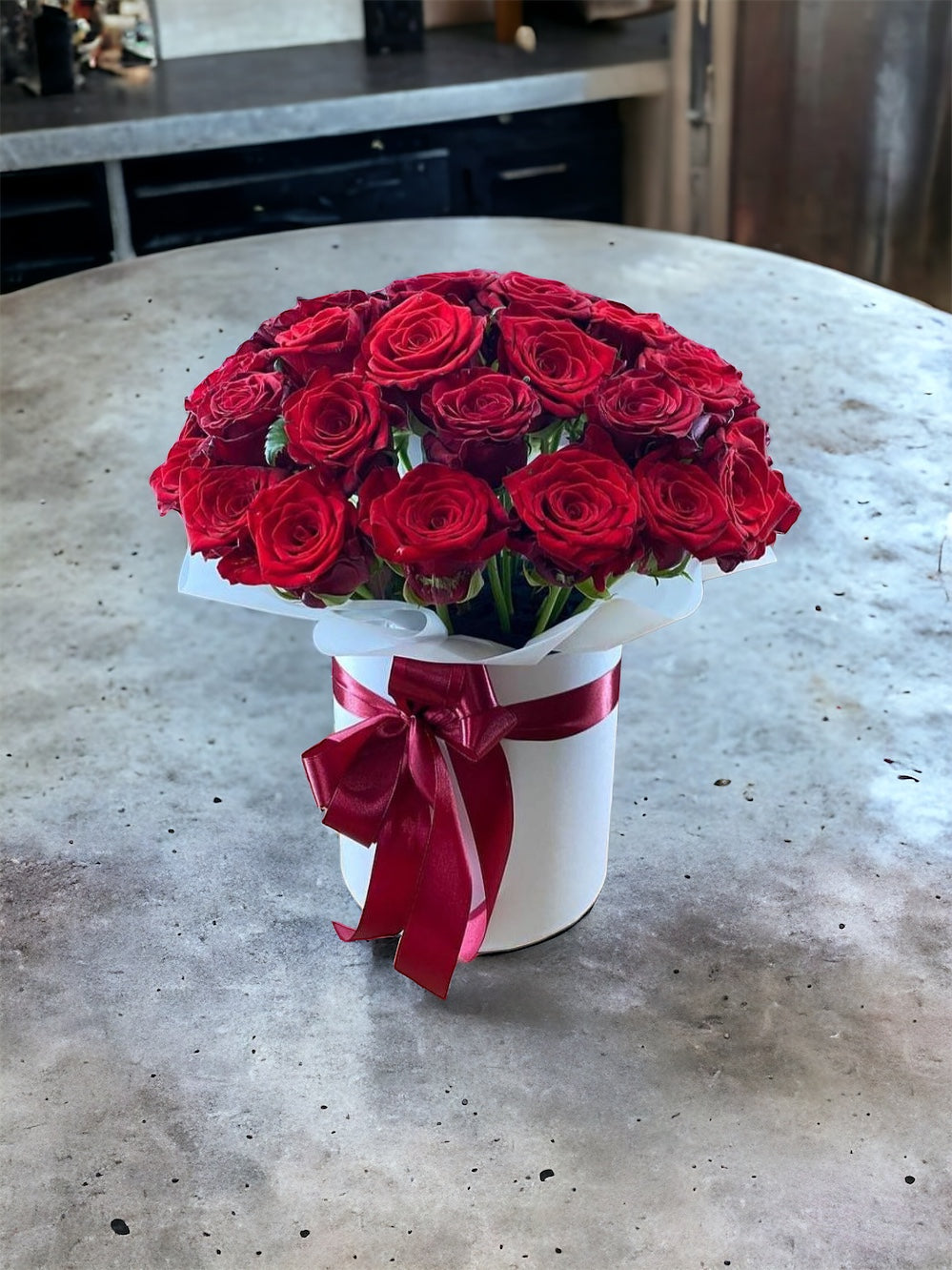 24 Stem Red Roses | White Box