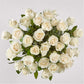 Luminous White Roses Bouquet