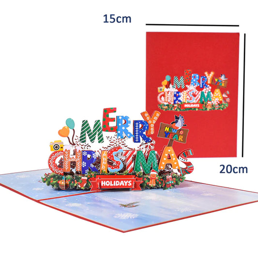 Merry Christmas 3D Pop Up Card