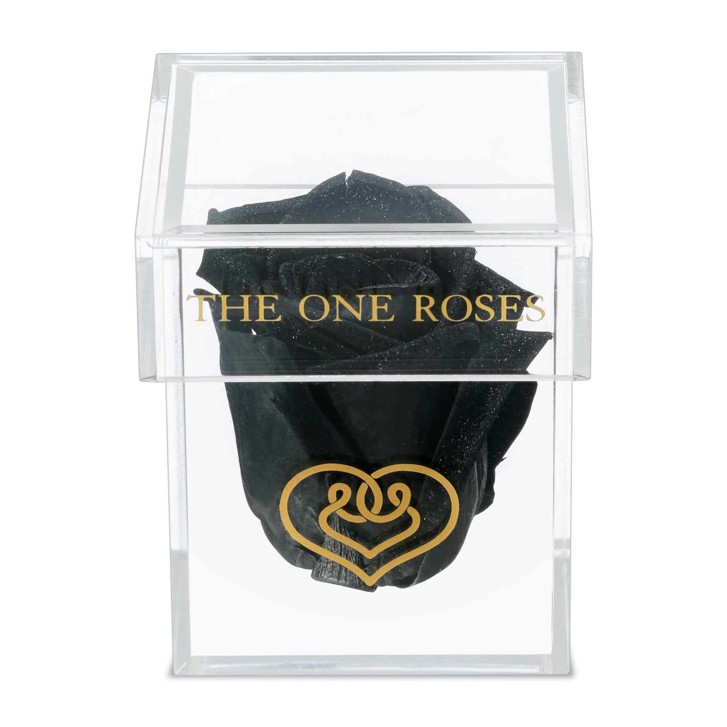Opaque | Single Rose Box | Black Glitter Rose