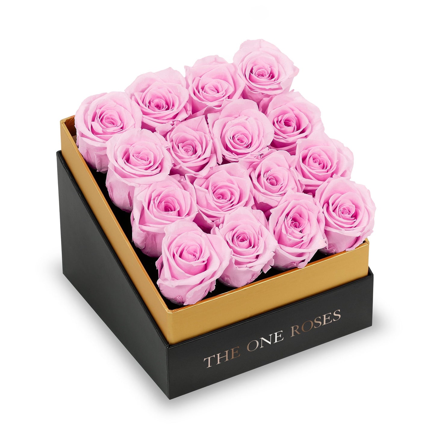 Coffee Table Black Square Box - Lilac Roses