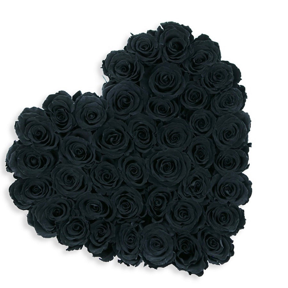 Onyx Black Roses | White "Love" Box