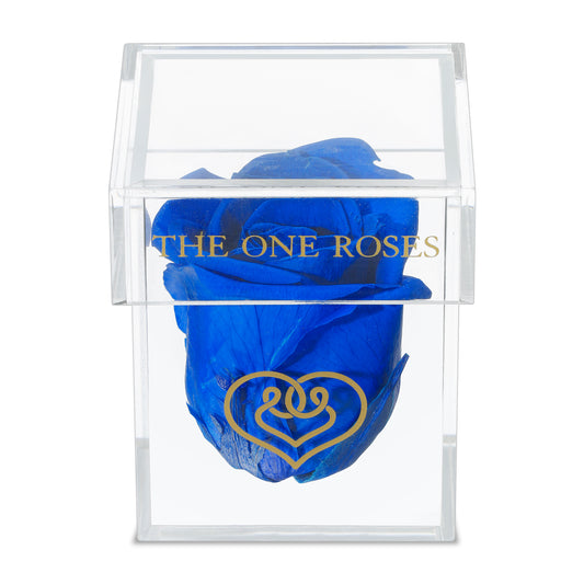 Opaque | Single Rose Box | Sapphire Blue Rose