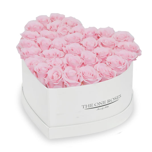 Candy Pink Roses | White "Love" Box
