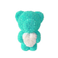 Standing Teal Blue Rose Bear With White Heart