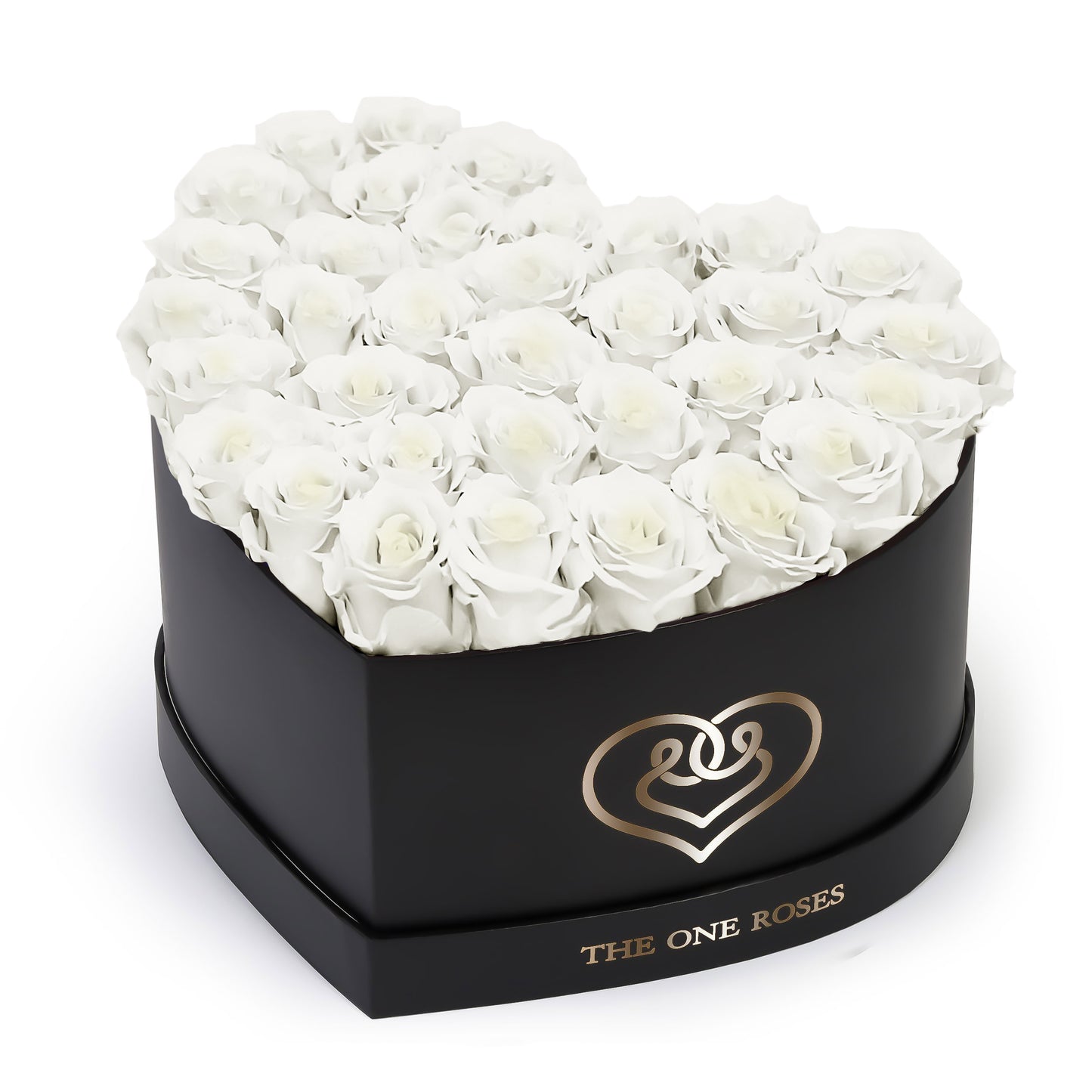 Pearl White Roses | Black "Love" Box