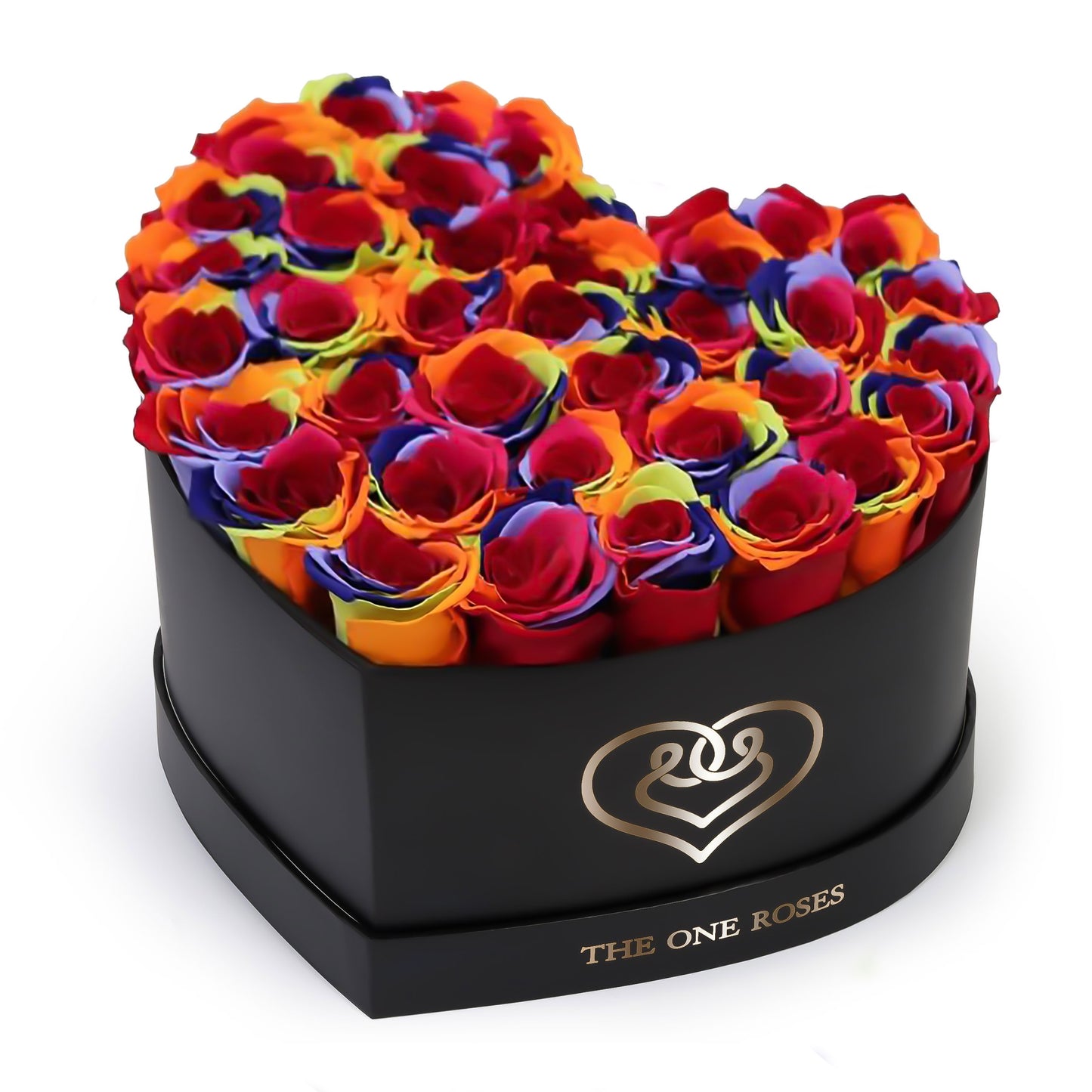 Rainbow Roses | Black "Love" Logo Box