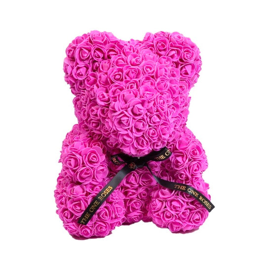 Hot Pink Rose Bear