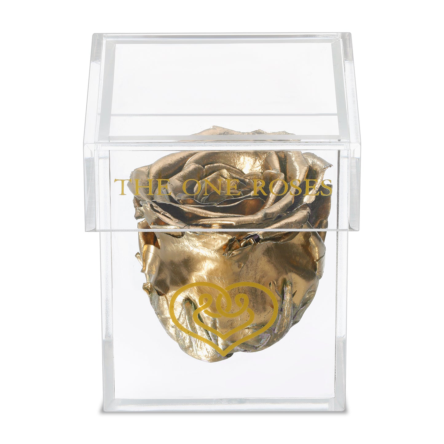 Opaque | Single Rose Box | Metallic Gold Rose